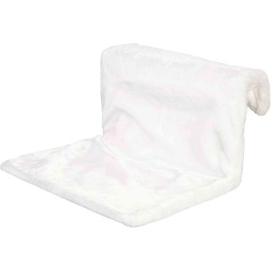 Wollweiße Trixie Katzen Liegemulde für Heizkörper, Plüsch-Katzenbett mit Metallrahmen.