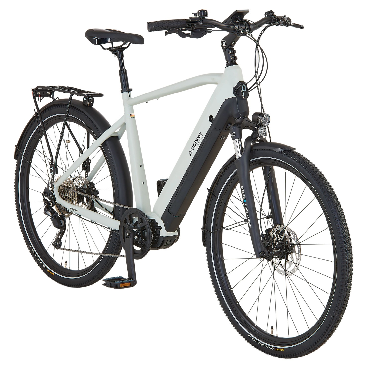 Prophete Trekking E-Bike Entdecker 5.0 Herren 48 V Grau-Schwarz Matt 28 Zoll