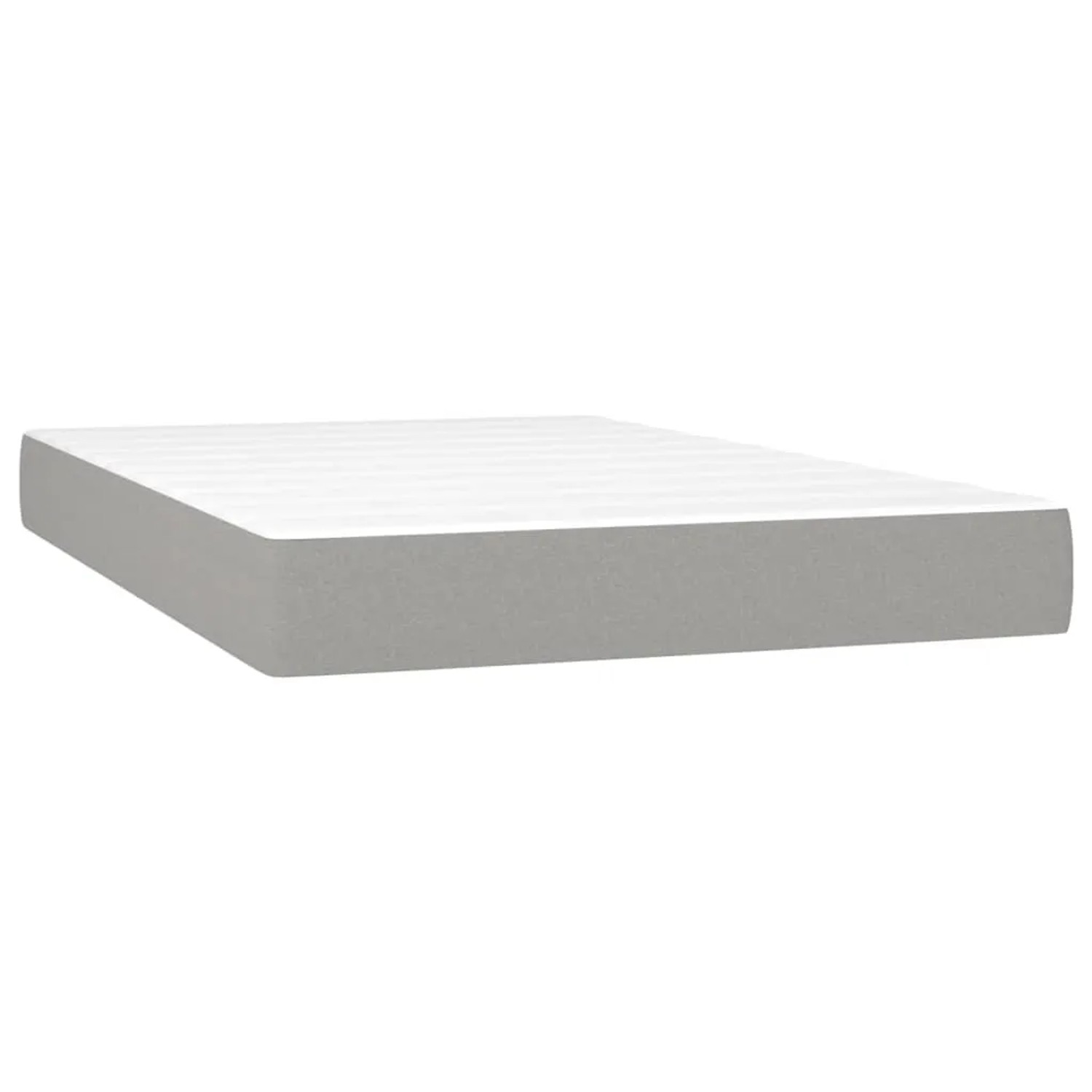 Hellgraues Boxspringbett 120x200 cm mit Matratze. Bequemes Bett für erholsamen Schlaf.