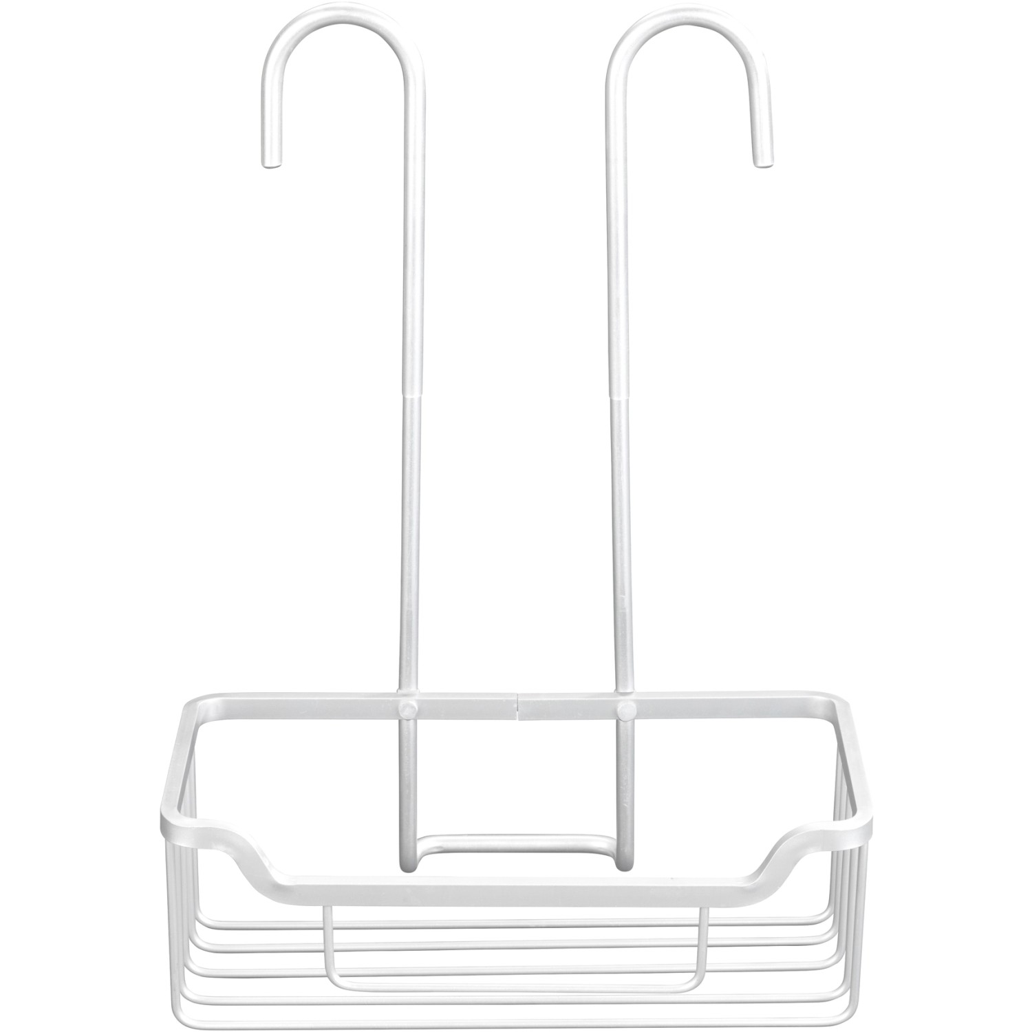 Wenko Duschregal Milo, silbernes Duschregal aus Aluminium zum Einhängen an die Duscharmatur.
