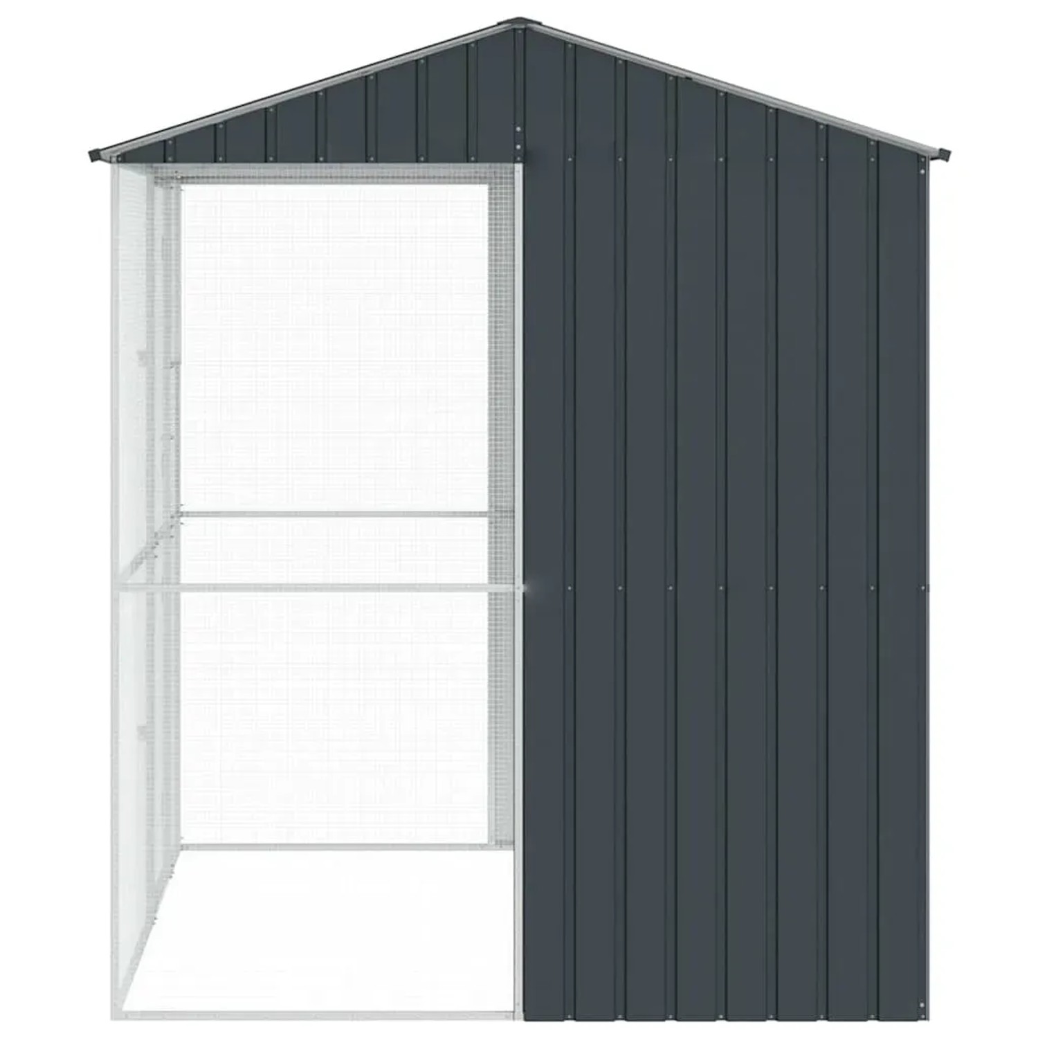 vidaXL Vogelkäfig Anthrazit 215 x 210 x 247 cm Verzinkter Stahl 3325174_6