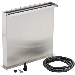 Oase Waterfall Kit 60: Edelstahl Wasserfall-Element für Teichdeko & Wasserspiele, inkl. Zubehör.