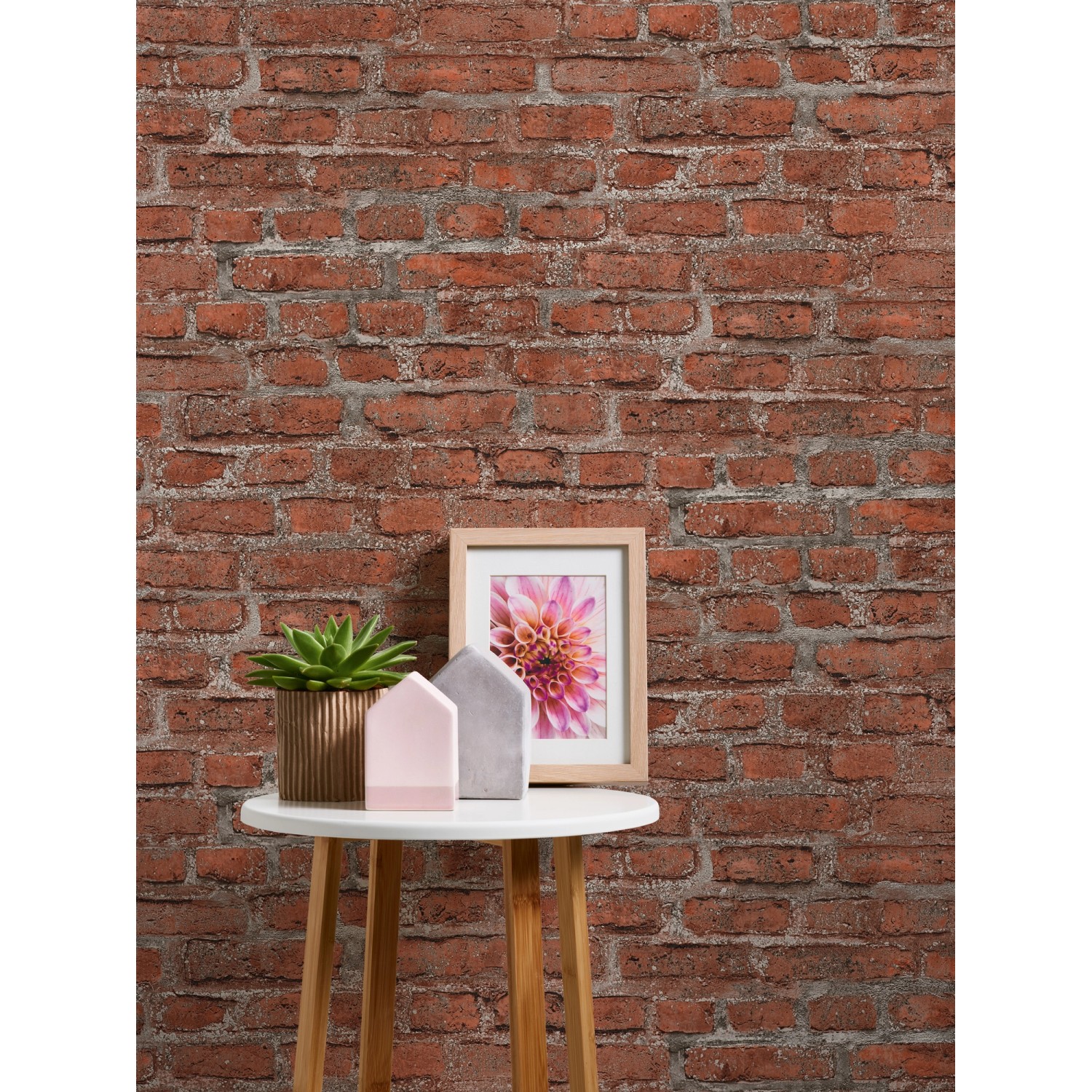 AS-Creation Vliestapete Bude 2.0 in Steinoptik rot/grau, matte Struktur.