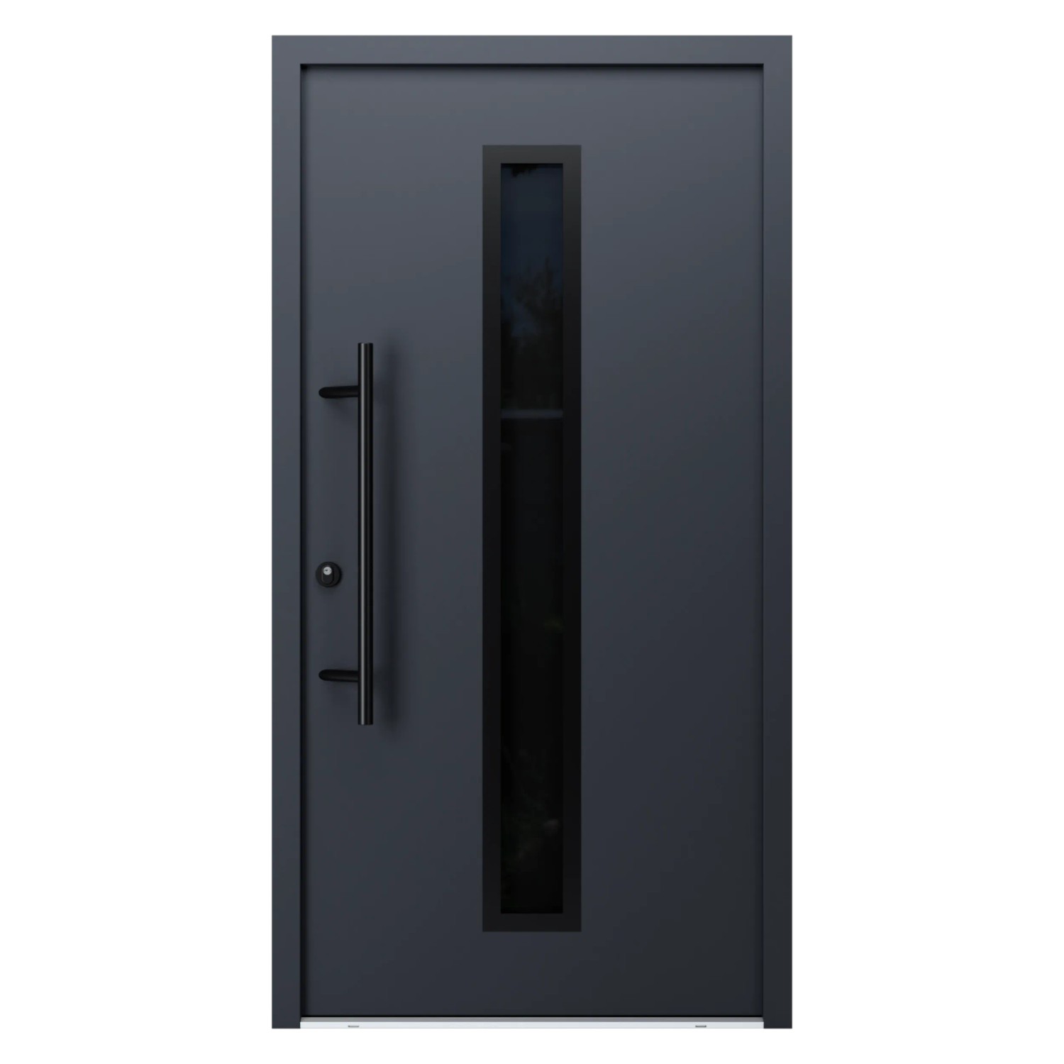 FM Türen AS68 Modell 21 1100 x 2100 Anthrazit Links Innen Beschläge Set 13 Glas 09