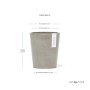 Braungrauer Ecopots Pflanztopf Morinda, 11x12,4 cm, geeignet für Innen- und Außenbereich.