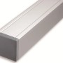 Anthrazitfarbener Aluminium-Pfosten (88x88x2720 mm) für Zaunbau & Sichtschutz der Serie Kanton/Shanghai.