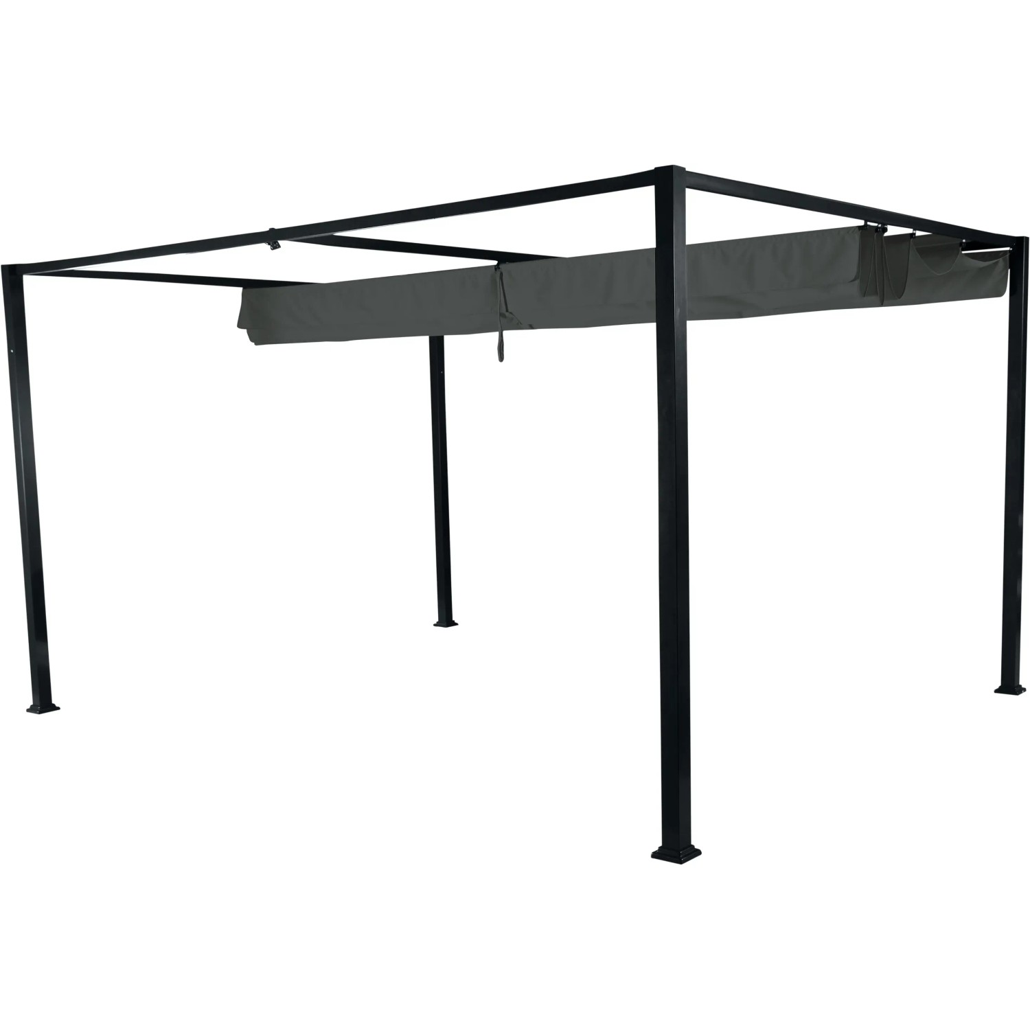 Anthrazitfarbener Siena Garden Pavillon Sky 400x300 cm mit verstellbarem Dach.