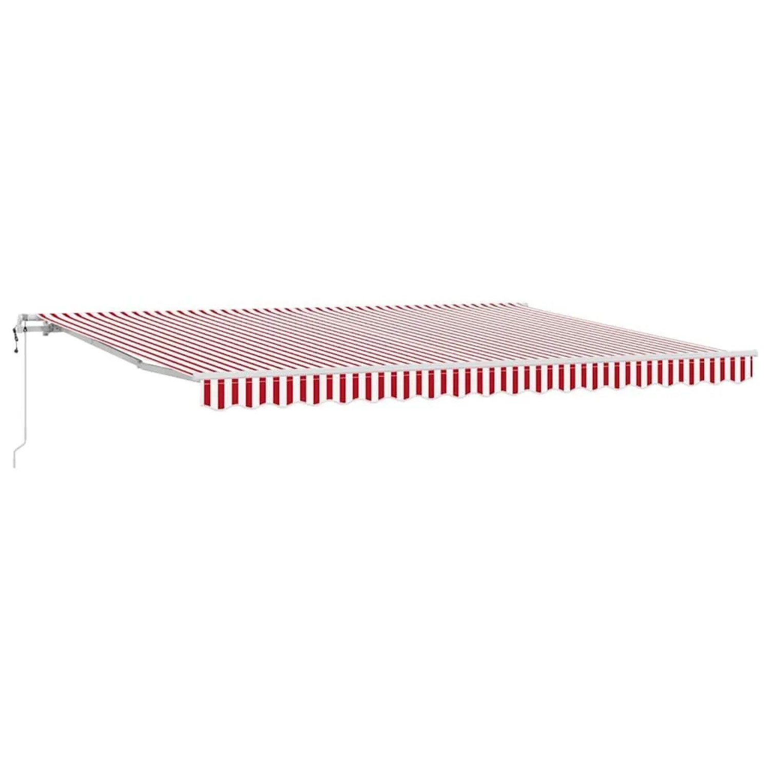 vidaXL Elektrische Ausziehbare Markise Rot und Weiß 450 x 300 cm 3330915