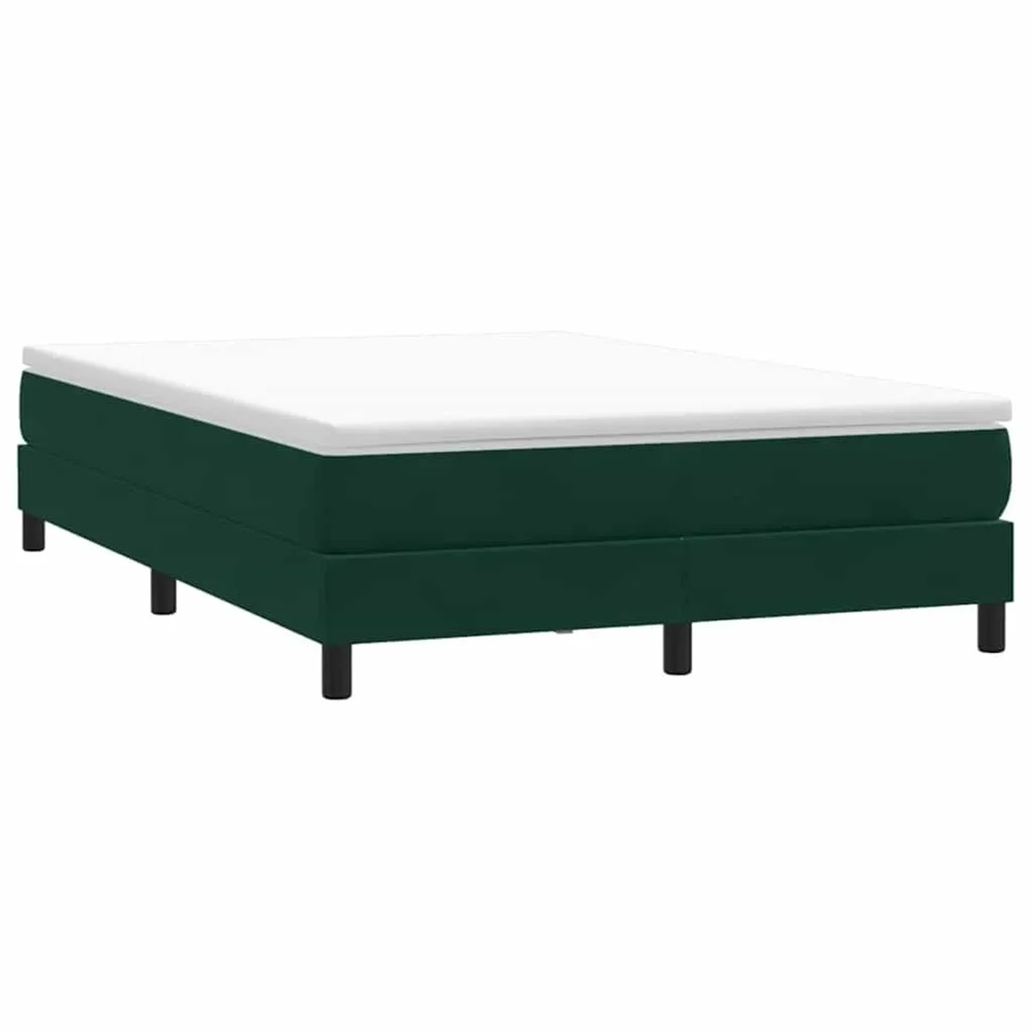 vidaXL Boxspringbett ohne Matratze Dunkelgrün 160x220 cm Samt 3315882 günstig online kaufen