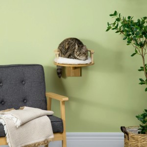 PawHut Kletterwand für Wandmontage Hängematte Ø34 x 10,5 cm