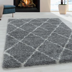 Ayyildiz Hochflorteppich Alvor 3401 Grau 240 cm x 340 cm