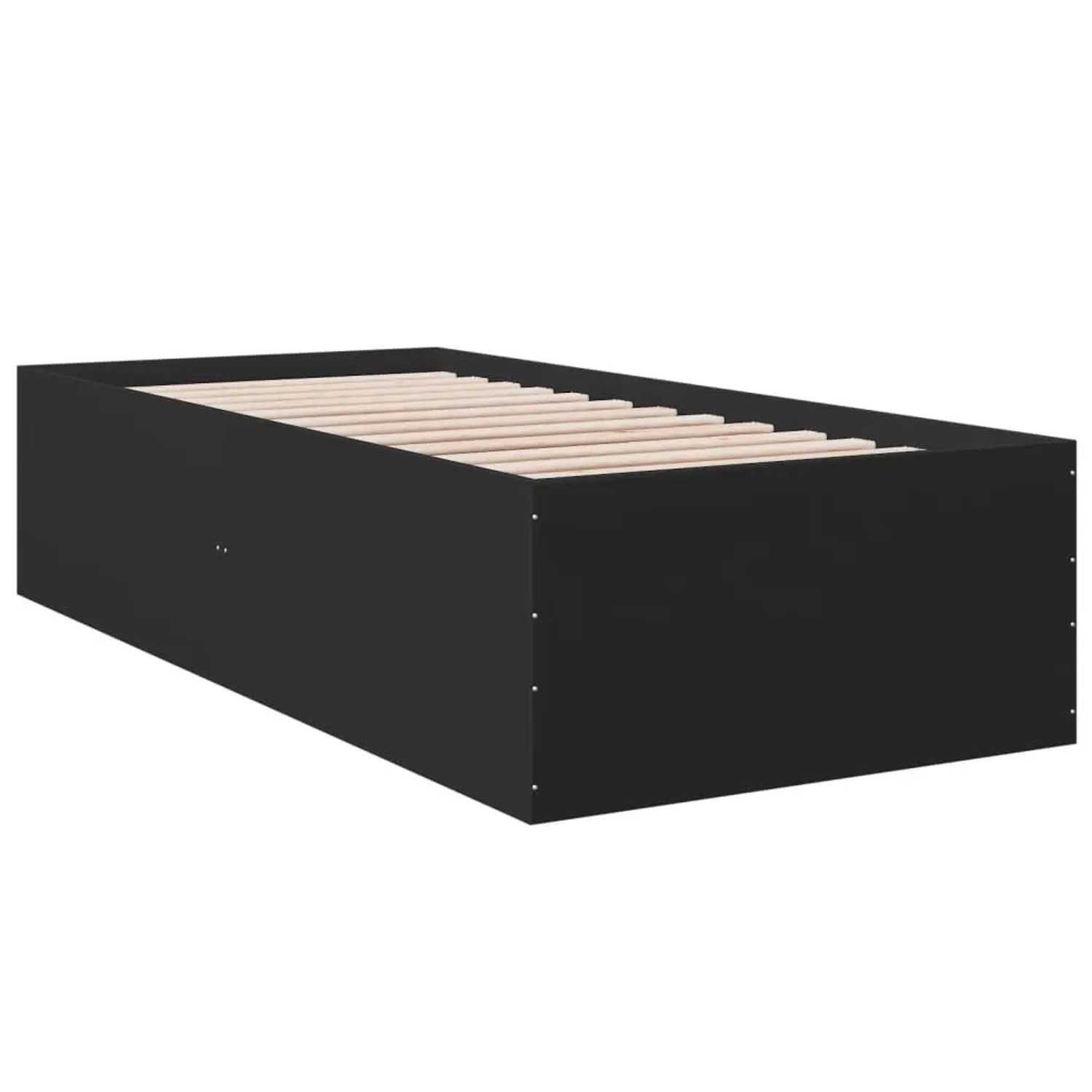 vidaXL Bettgestell Schwarz 90x190 cm Holzwerkstoff 3280973 günstig online kaufen