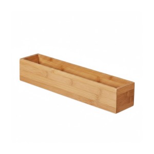 Relaxdays Aufbewahrungsbox Bambus Natur 38 cm x 8 cm x 7 cm 420 g