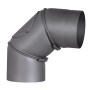Firefix Rauchrohrbogen, 0-90° verstellbar, Ø 150 mm, dunkelgrau, für Kamin & Ofen.