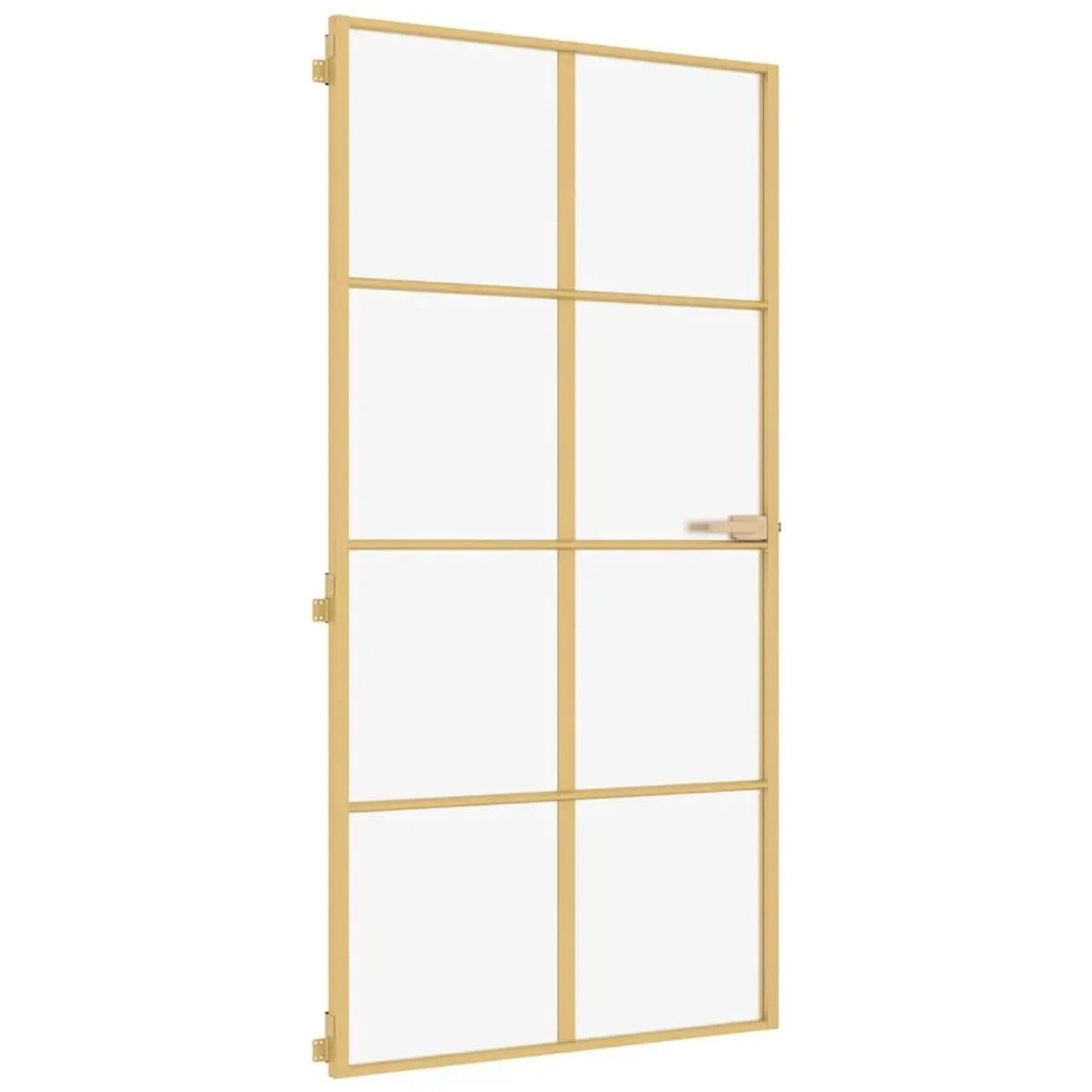 vidaXL Innentür Schlank Golden 102,5x201,5 cm Hartglas und Aluminium 155147