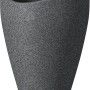 Scheurich Pflanzsäule Wave Globe High, Ø 40 cm, Schwarz-Granit, für Innen- & Außenbereich.