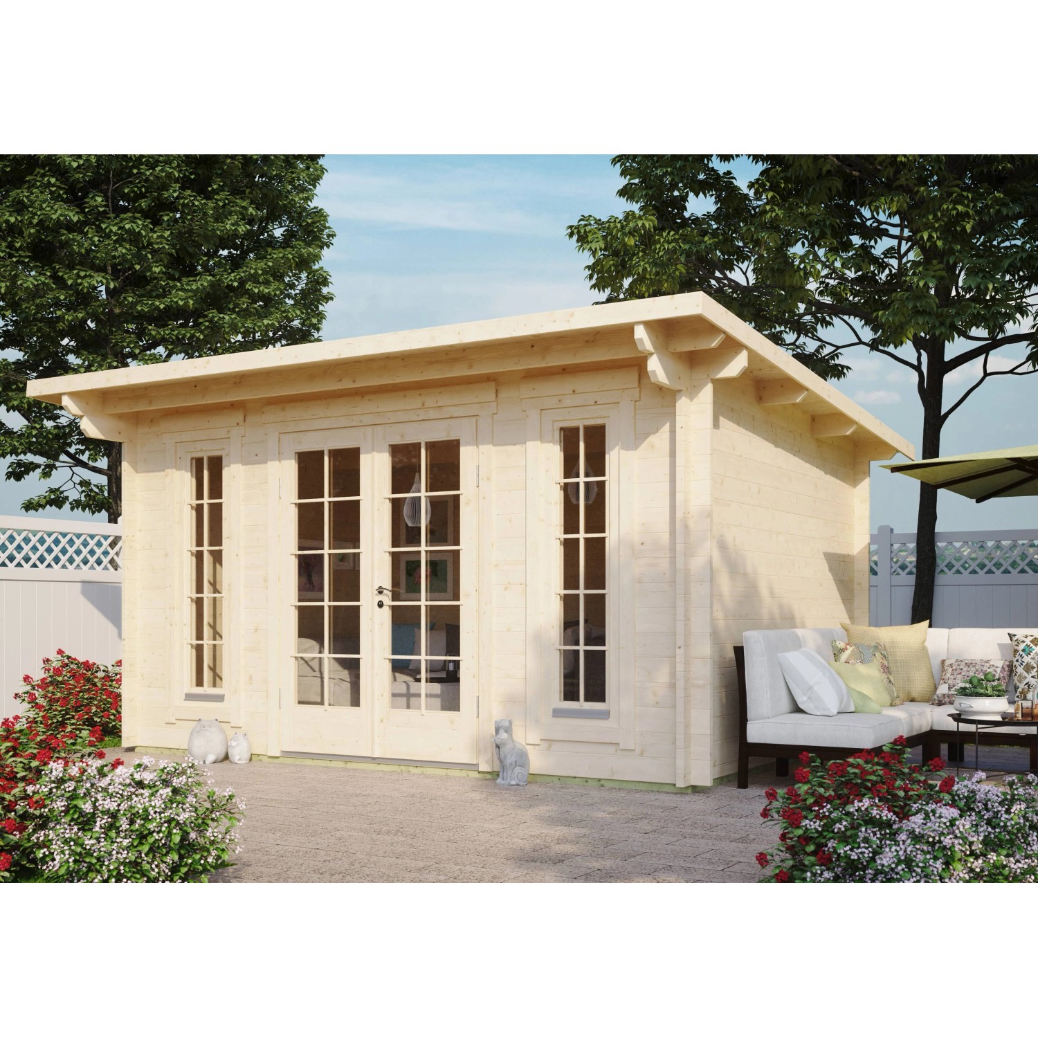 Fjordholz Gartenhaus Modell Jacob 44 B Farblos Imprägniert günstig online kaufen