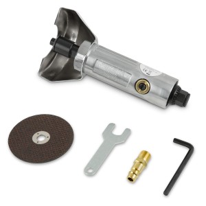 EBERTH Druckluft Winkelschleifer Set mit Trennscheibe, Werkzeug, Kupplung. Ideal für Kompressoren.