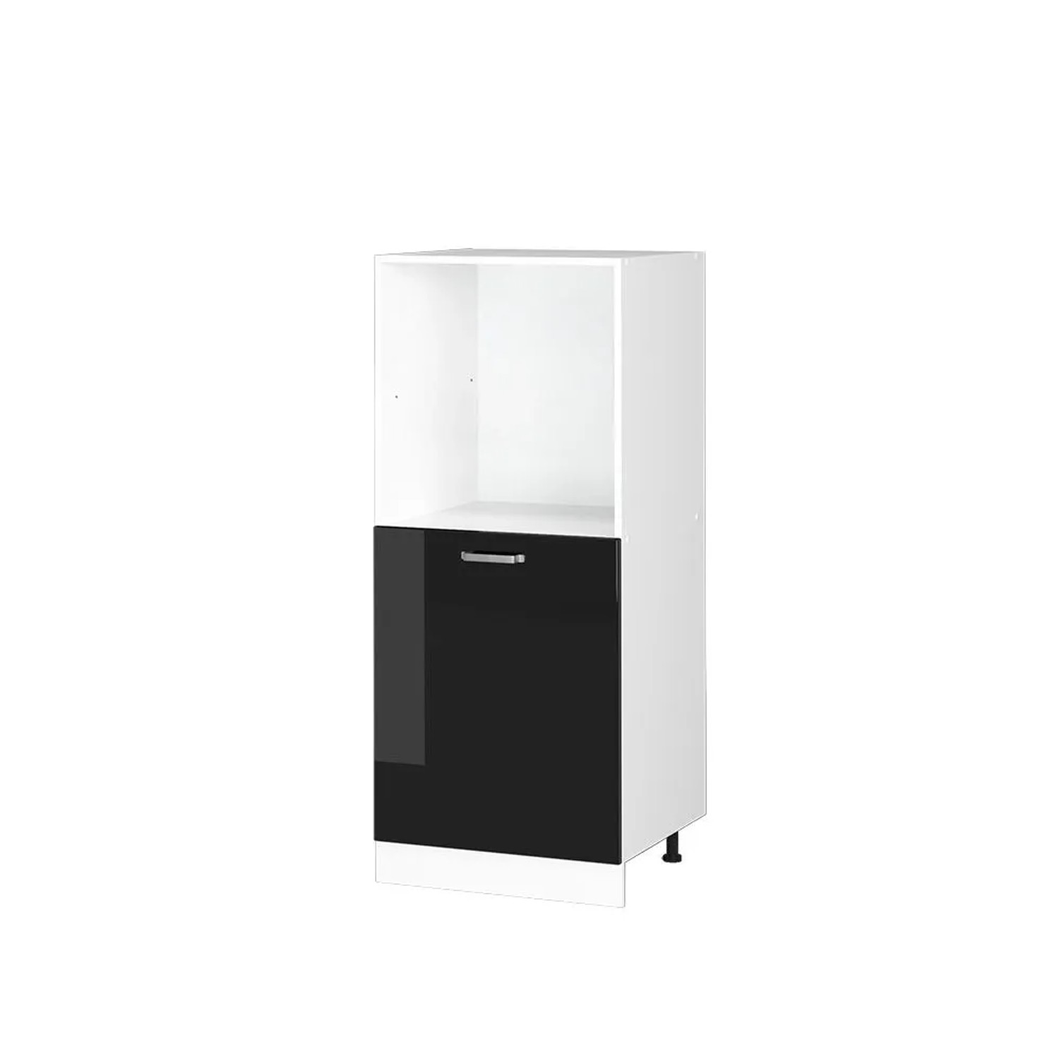 Vicco Herdumbauschrank R-Line Herdschrank Schwarz Hochglanz Weiß 60 cm