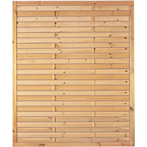 T & J Lamellenzaun, grün, 150x180cm, aus Holz, für den Sichtschutz im Garten.