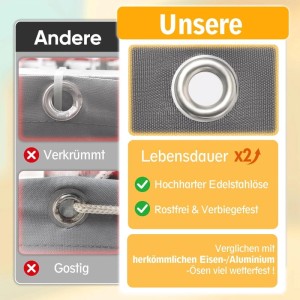 Sunula Balkon Sichtschutz Blickdicht Balkonverkleidung Windschutz Ohne Bohren 90x300cm