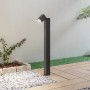 Moderne Lindby Außenleuchte Othil aus Aluminium, dunkelgrau, mit schwenkbarem Leuchtenkopf.