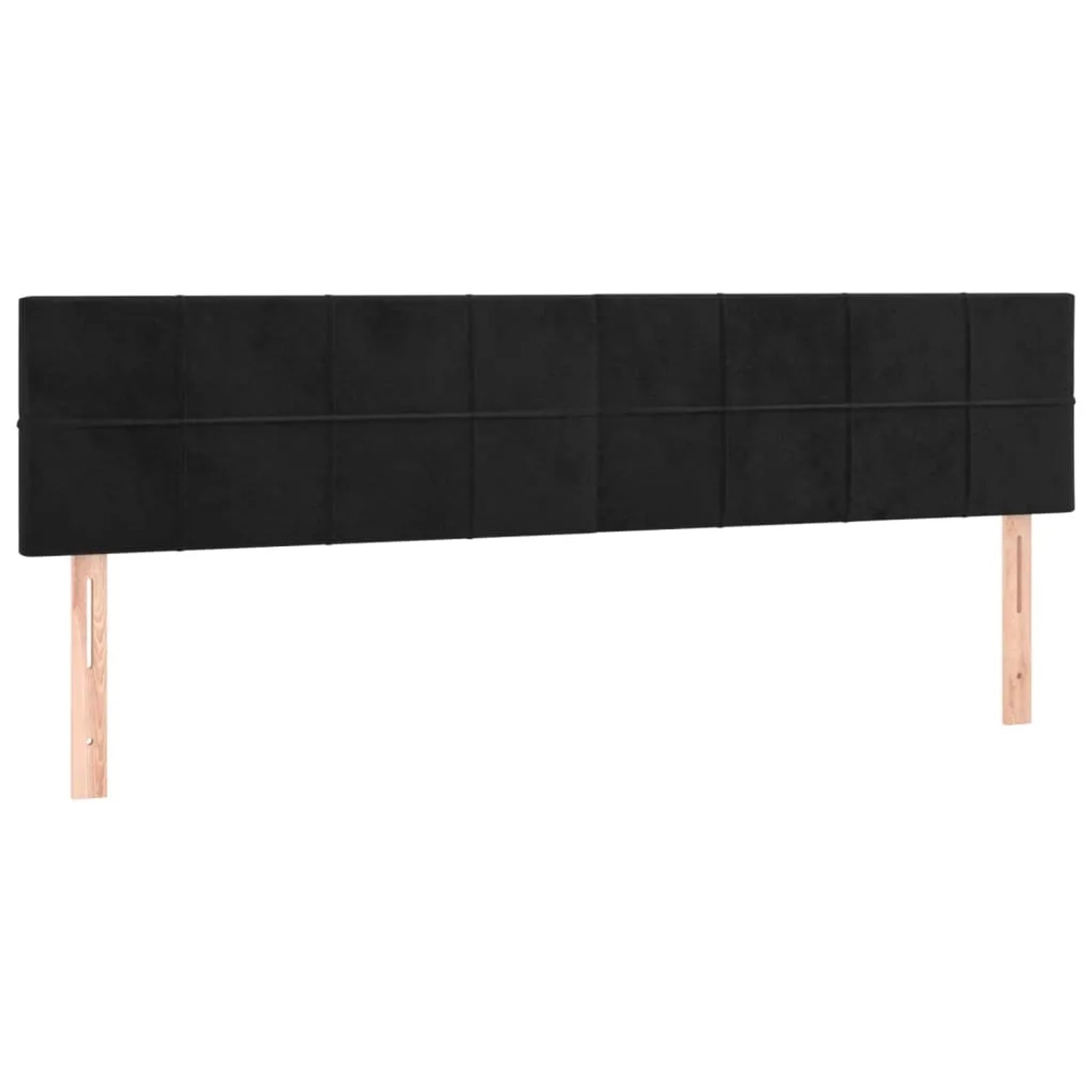 Schwarzes vidaXL Boxspringbett Kopfteil aus Samt, 120x190 cm.