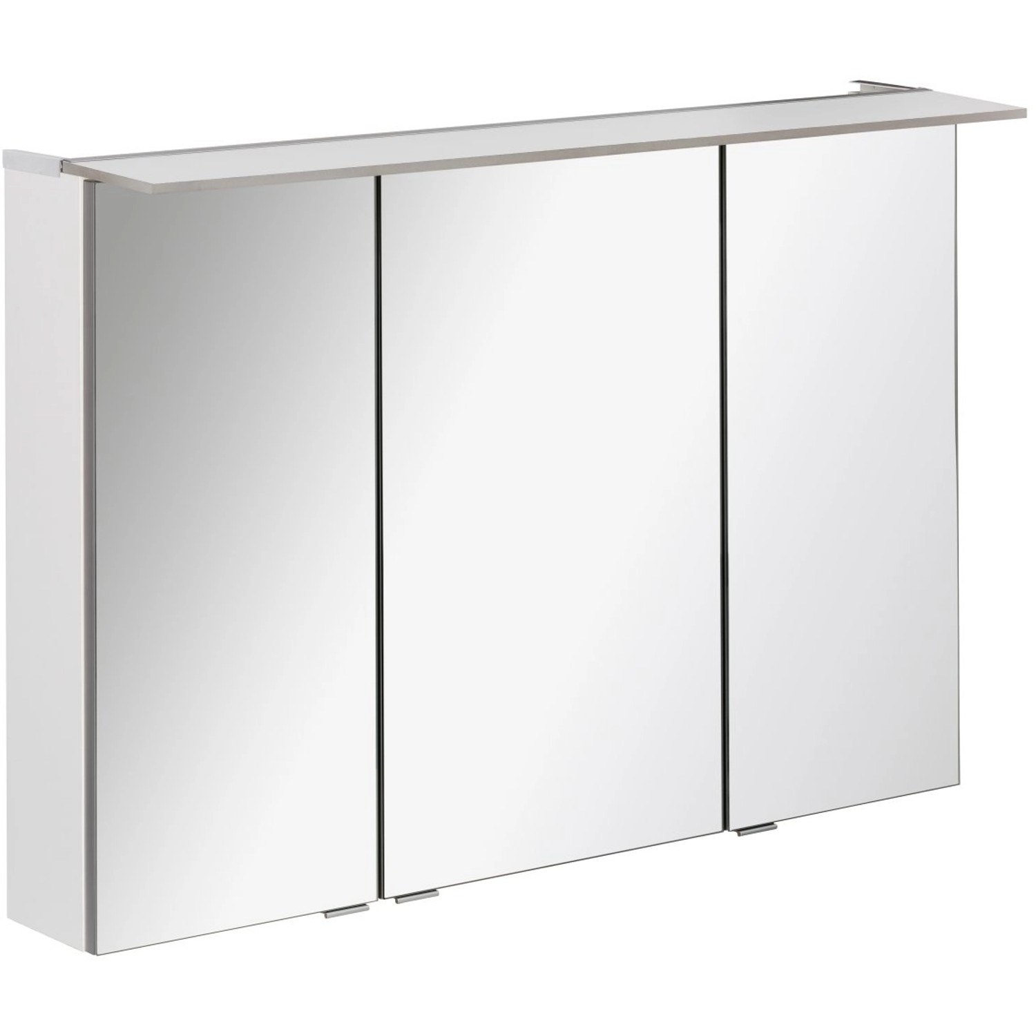 Fackelmann Spiegelschrank B.Perfekt Weiß 100 cm mit Softclose Türen