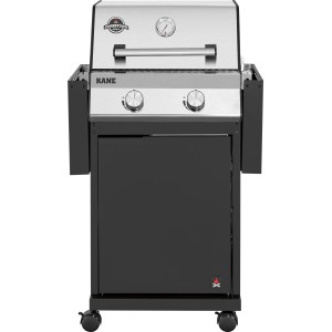 Jamestown Gasgrill Kane mit 2 Brennern und modular Grillrostsystem. Kompakter Grill mit Edelstahl-Elementen.