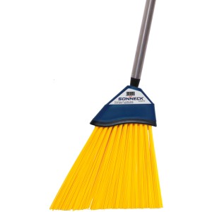 Sonneck Universalbesen mit gelben Borsten und Stahlstiel, geeignet für den ganzjährigen Einsatz.