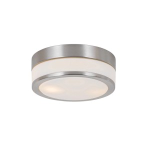 QAZQA Moderne Deckenleuchte Stahl 23 cm IP44 Flavi