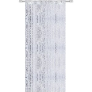Weißer Bestlivings Fadenvorhang mit Metall Optik, ca. 90x200 cm, mit Stangendurchzug.