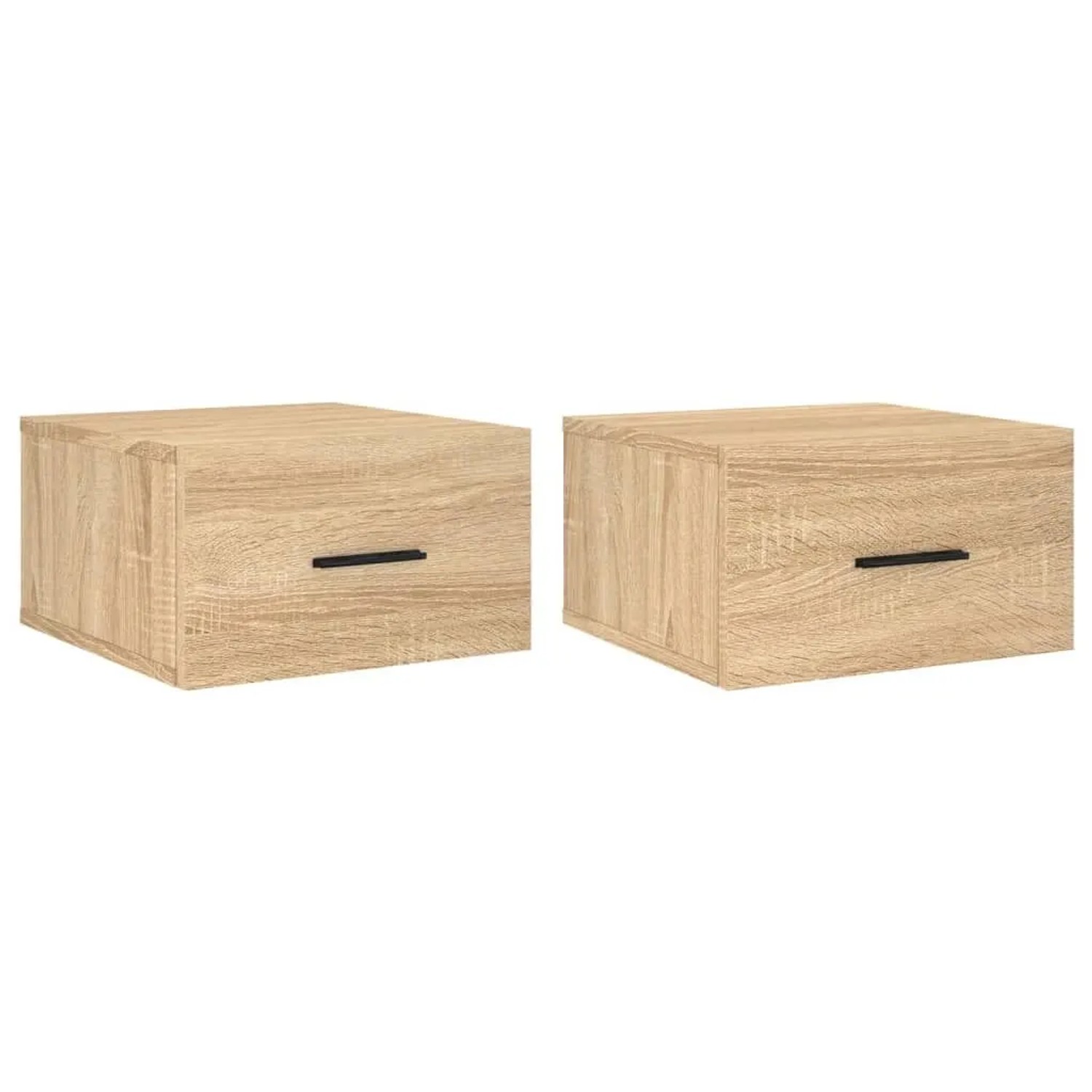 vidaXL Wand-Nachttische 2 Stk Sonoma-Eiche 35x35x20 cm 829859