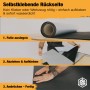 Anwendung der selbstklebenden HSS EPDM Dachfolie EasyStick in drei Schritten: Auslegen, Aufkleben, Andrücken.