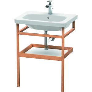 Duravit Handtuchhalter mit Ablage, 59 cm, DuraStyle, weiß matt/Nussbaum massiv. Badmöbel-Zubehör.