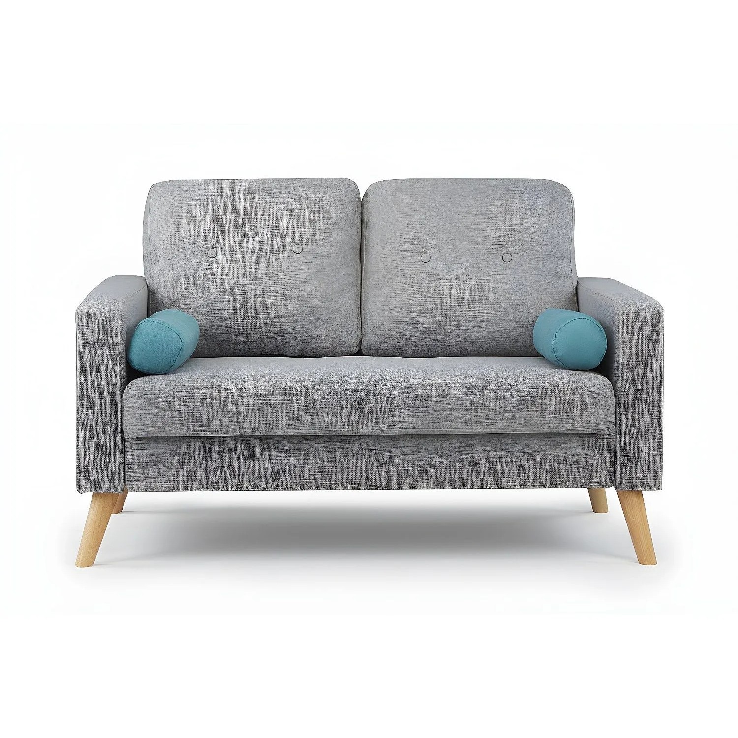 Vente-unique Sofa Ohne Schlafmöglichkeit Tatum Grau 130 cm