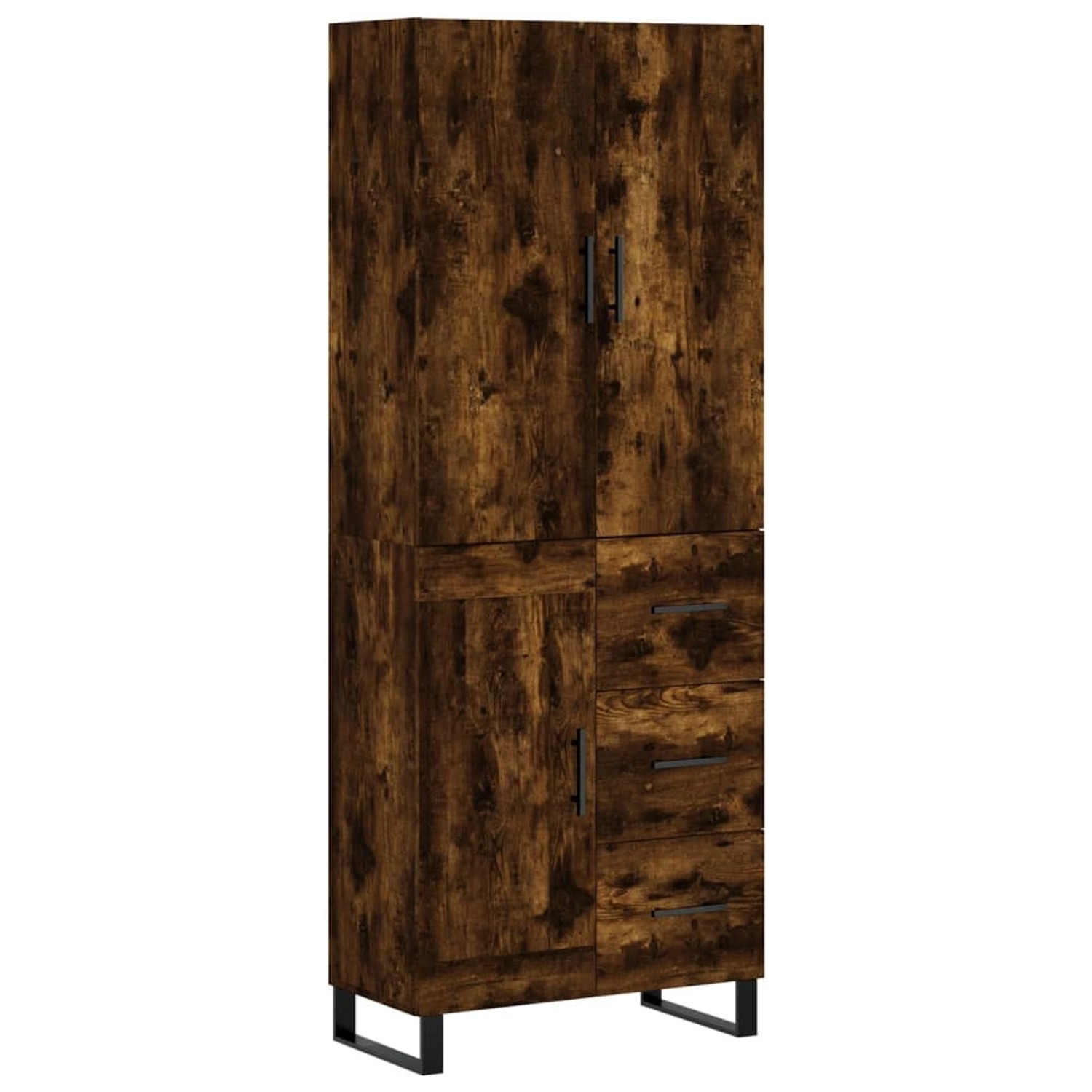 vidaXL Highboard Räuchereiche 69,5x34x180 cm Holzwerkstoff 3196040 günstig online kaufen