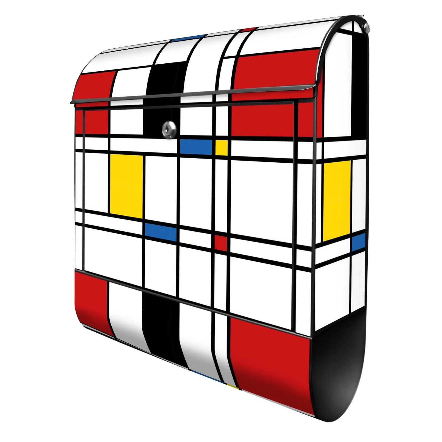 Banjado Design Briefkasten Schwarz Pulverbeschichtet 39x47x14cm 2 Schlüssel günstig online kaufen