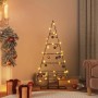 Schwarzer Metall-Weihnachtsbaum (125 cm) mit Deko und Lichtern für DIY-Weihnachtsdekoration.