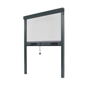 Avosdim Insektenschutzrollo 2er Set, 150x160cm, Anthrazitgrau. Aluminium Rollo für Fenster.