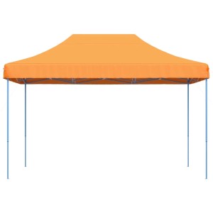 Faltbares, oranges Partyzelt (410x279x315 cm) von vidaXL für Gartenpartys & Feste.