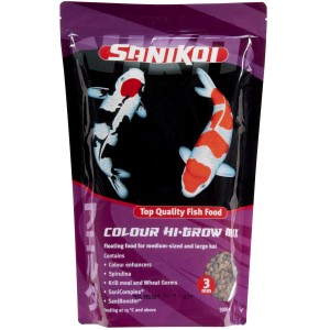 Velda SaniKoi Colour Hi-Grow Fischfutter, 3mm, 3L. Hauptfutter für Koi mit Farbverstärkern.