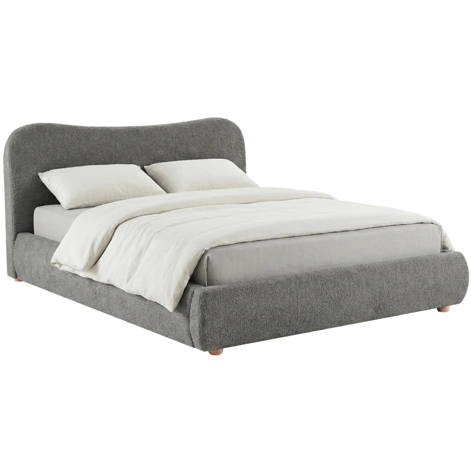 DELUKE Polsterbett OLE 160x200cm mit Stauraum 181x224x100cm Stoff Dunkelgrau Bettgestell Doppelbett Modern