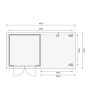Karibu Express Gartenhaus Speedy A Set Naturbelassen 433 cm x 217 cm Anbaudach_3