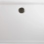 Rechteckige, weiße Breuer Duschwanne Classic Line, 120x90 cm, mit mittigem Abfluss.