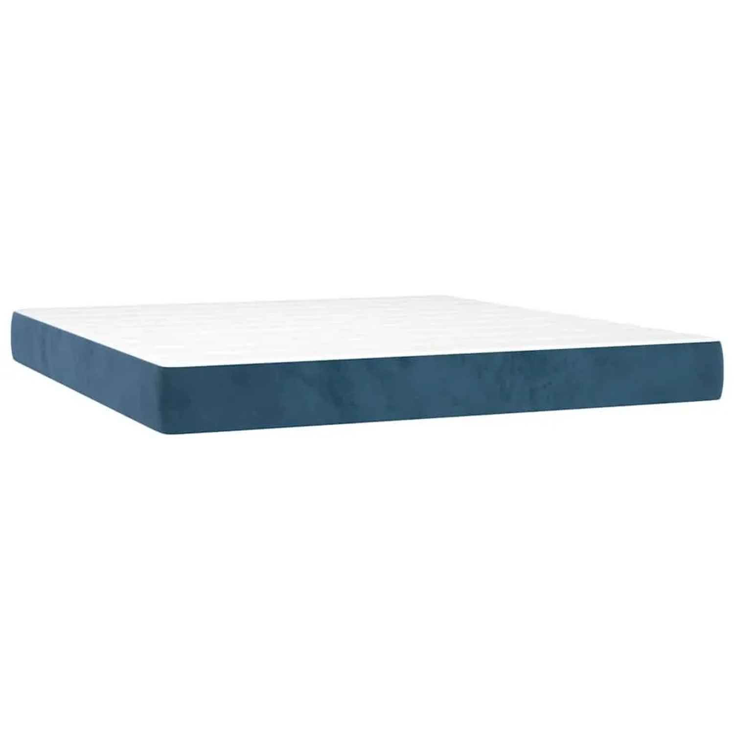 vidaXL Taschenfederkernmatratze Mittel Dunkelblau 160x220x20 cm Samt 4016628