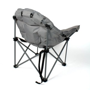 Grauer Eclipse Campingstuhl Atlas, Faltstuhl für Outdoor, Garten, Balkon, mit Tasche.