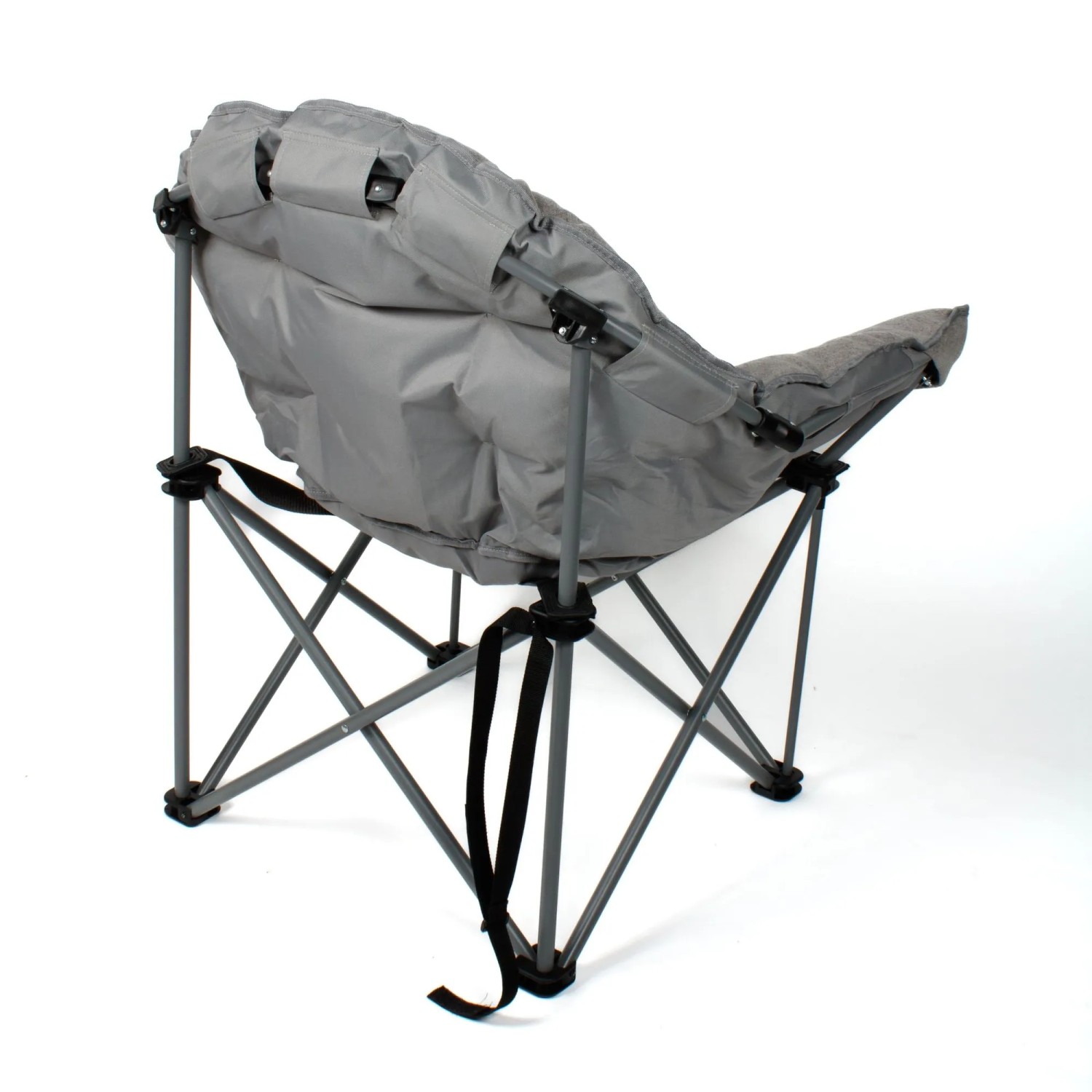 Grauer Eclipse Campingstuhl Atlas, Faltstuhl für Outdoor, Garten, Balkon, mit Tasche.