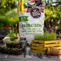 Sack Floragard Bio-Kräutererde Aromatisch 10L, mit Kräutern dekoriert, für Anzucht und Umtopfen.