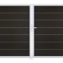 GroJa Grande Steckzaun Tor Premium, DIN Rechts, Schwarz, 2-flügelig mit Alu-Rahmen.